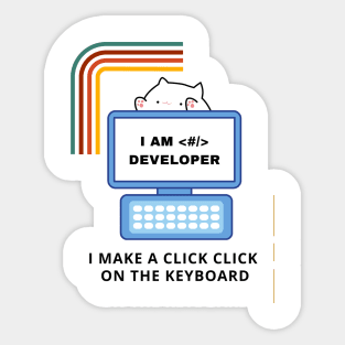 Cat Code Developer Sticker